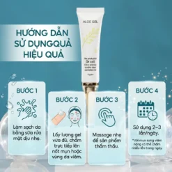 Hướng Dẫn 4 Bước Sử Dụng Gel Trị Mụn Nha Đam Dr Cell 15G Đúng Cách