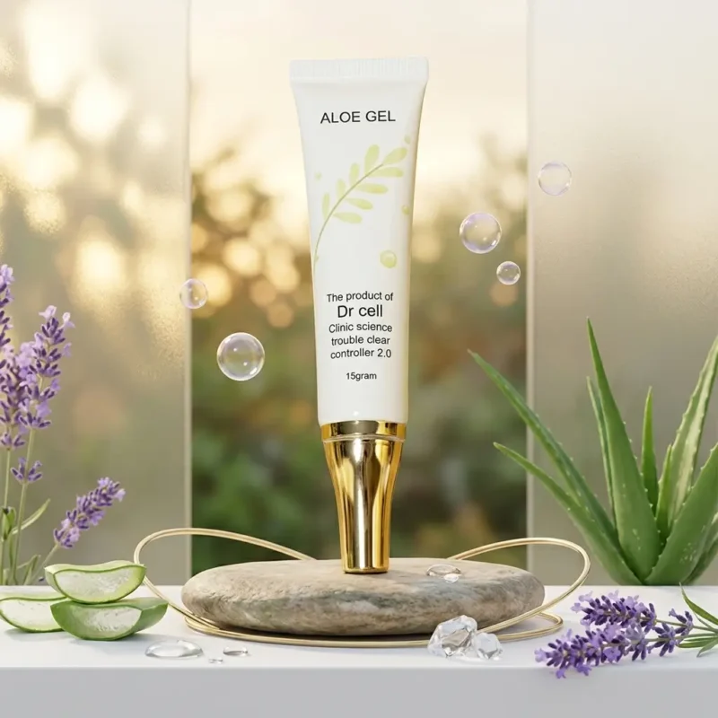 Gel Trị Mụn Nha Đam Dr Cell 15G Trouble Clear Controller 2.0 – Tuýp Vàng Trắng Cao Cấp Chiết Xuất Nha Đam