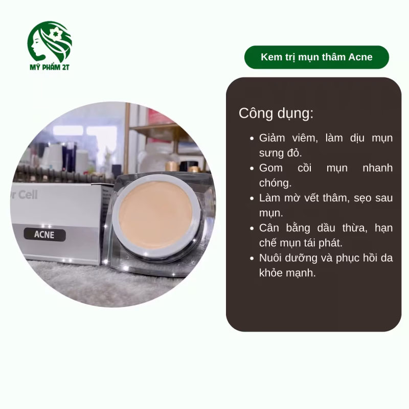Công dụng kem trị mụn thâm acne Dr Cell