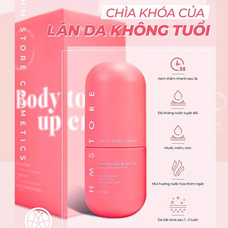 Sản Phẩm Cream Vip Chính Hãng Giúp Da Trắng Sáng, Mịn Màng