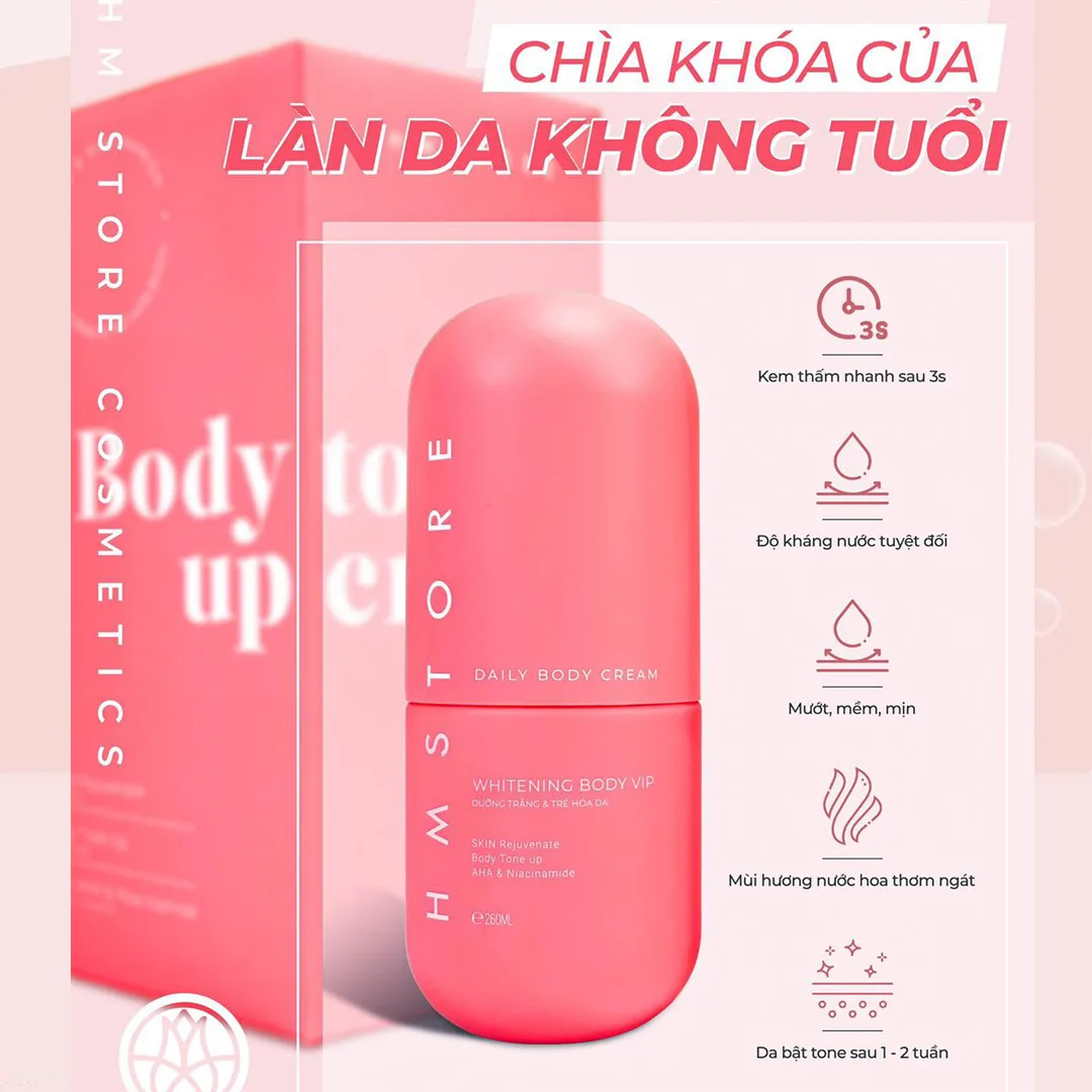 Sản Phẩm Cream Vip Chính Hãng Giúp Da Trắng Sáng, Mịn Màng