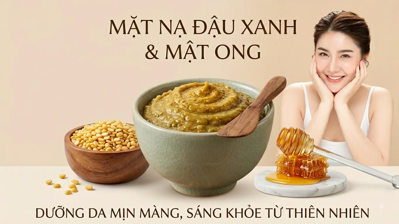 Mặt Nạ Đậu Xanh Bí Quyết Giúp Làn Da Trắng Nỏn, Sạch Mụn 4 Mặt Nạ Đậu Xanh Kết Hợp Mật Ong Dưỡng Da Mịn Màng, Sáng Khỏe Từ Thiên Nhiên