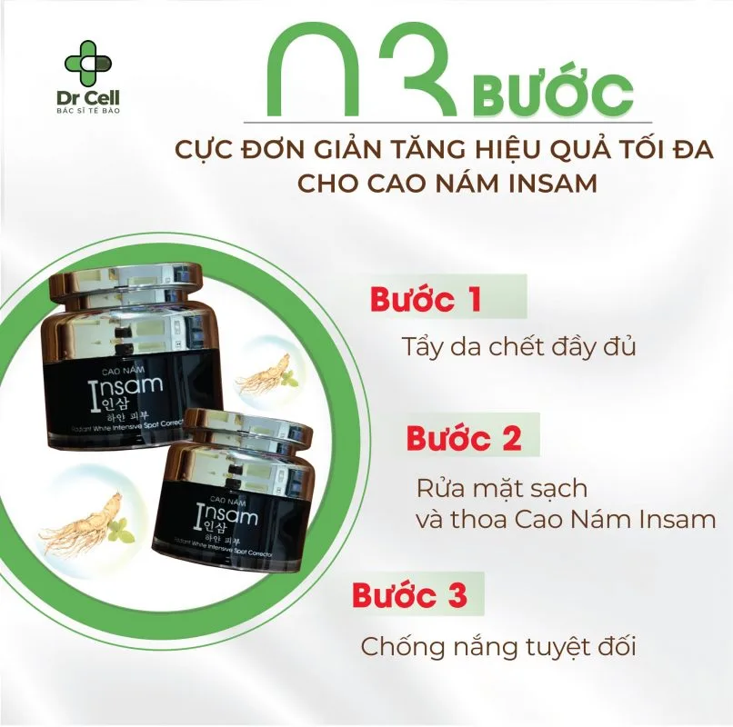 Cao Nám Insam Hàn Quốc Giảm 70% Nám Sau 2 Tuần 9 3 Bước Sử Dụng Cao Trị Nám Insam Tốt Nhất