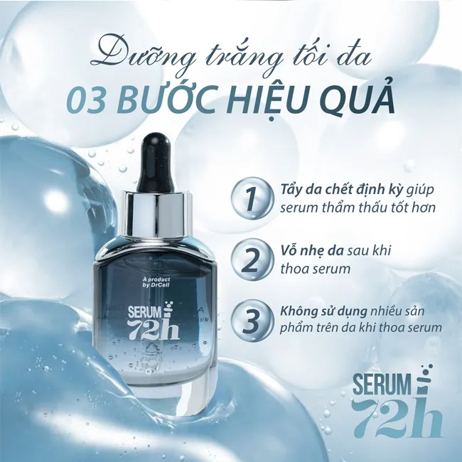 Serum Trắng Da 72H Dr Cell Cách Sử Dụng