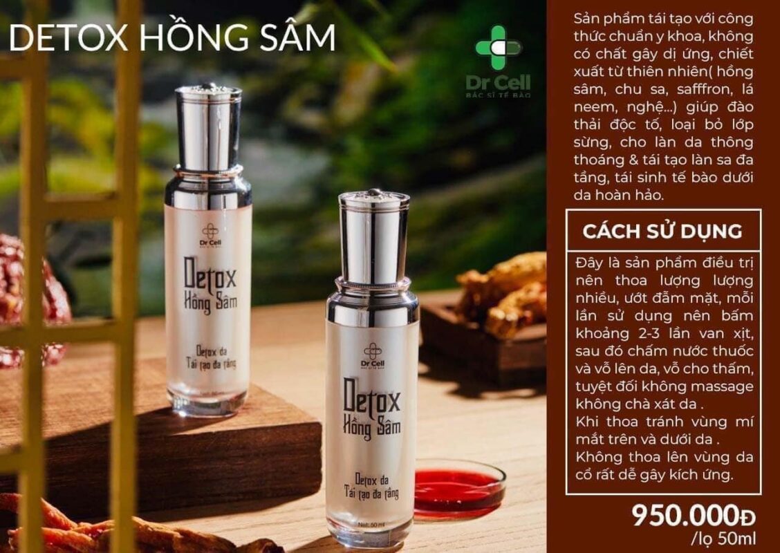 detox hồng sâm dr cell