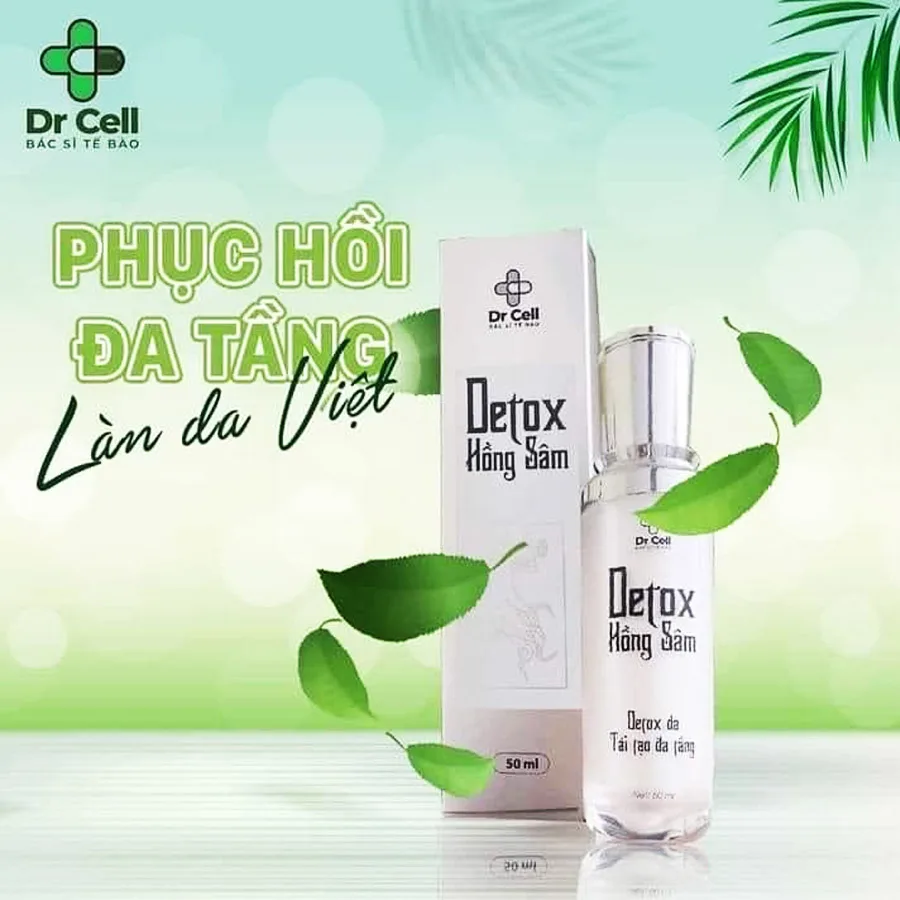 Detox Hồng Sâm Dr Cell  Tái Tạo Da Sạch Mụn, Nám, Trắng Hồng