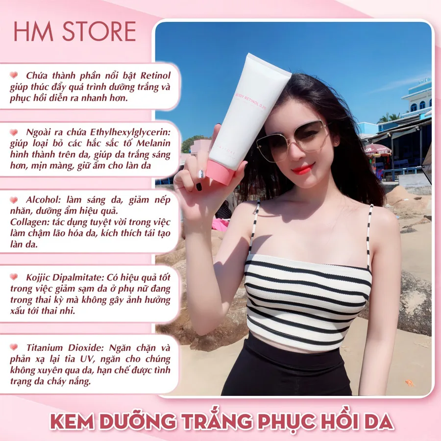 Kem Dưỡng Trắng Body Retinol 0.1% Hm Store  Ảnh 3