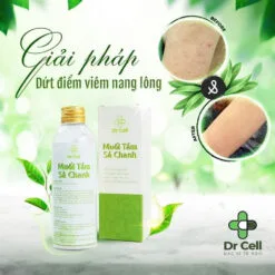 Muối tắm sả chanh Dr Cell trị viêm nang lông hiệu quả