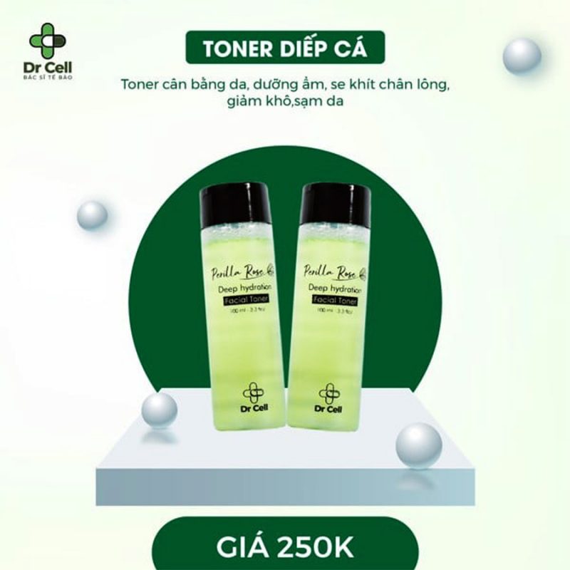 Nước hoa hồng ngải cứu diếp cá cân bằng da