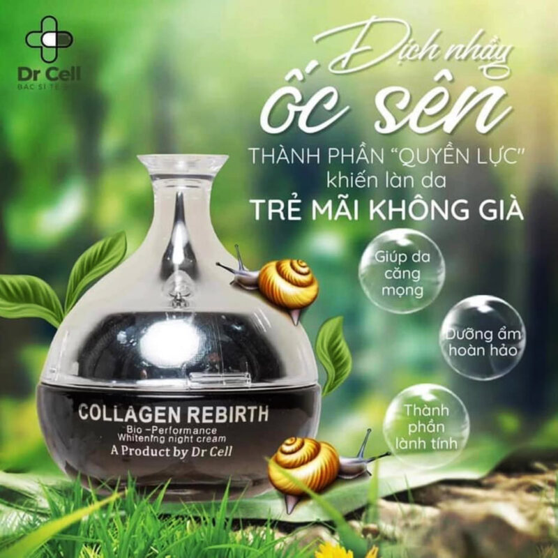 kem collagen Rebirth Dr Cell có kết cấu mịn, thấm nhanh