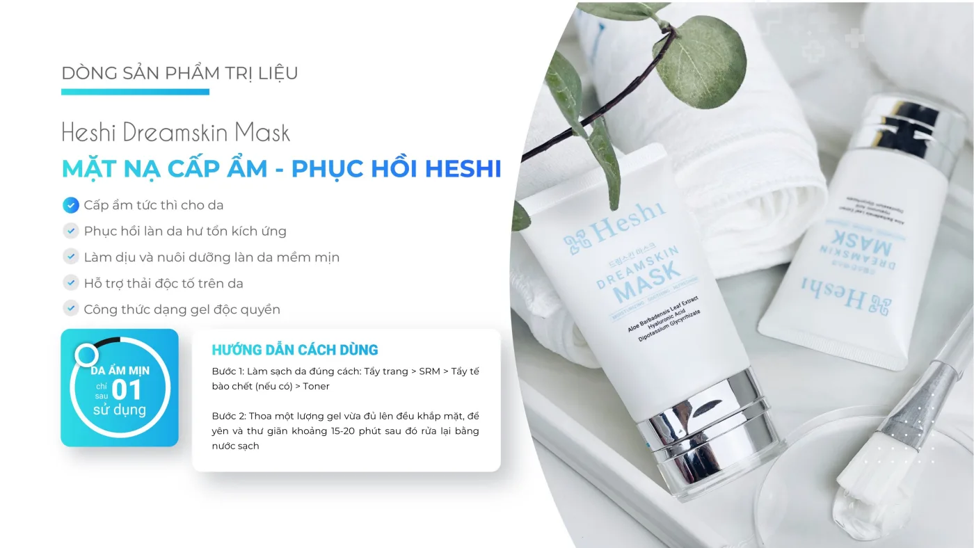 Mặt Nạ Gel Heshi Thải Độc, Cấp Ẩm, Phục Hồi 6 Mặt Nạ Gel Heshi