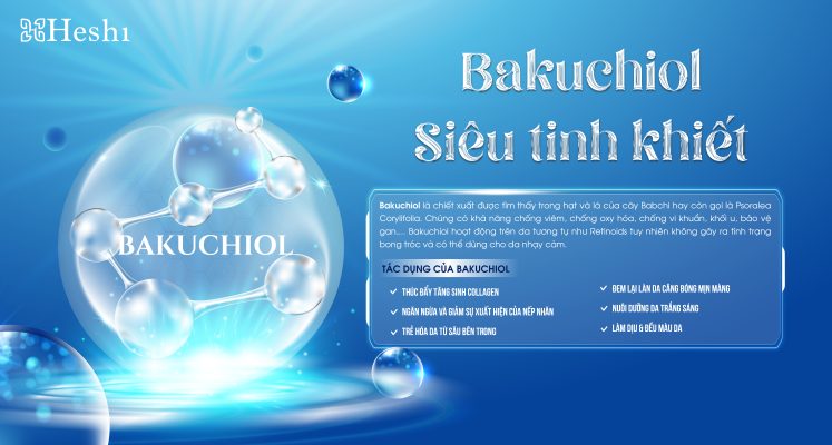 Heshi Revitalies Skin Bakuchiol Serum bakuchiol có tác dụng căng bóng, mờ nhăn