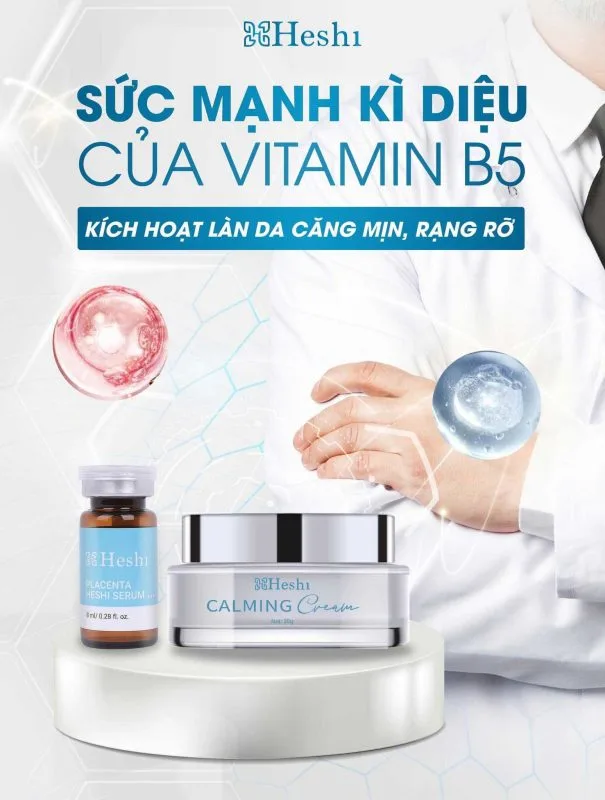 Kem Dưỡng Heshi Calming Cream Nuôi Dưỡng, Phục Hồi Da Tổn Thương 13 Calming Heshi Và Serum Tế Bào Gốc Heshi Placenta