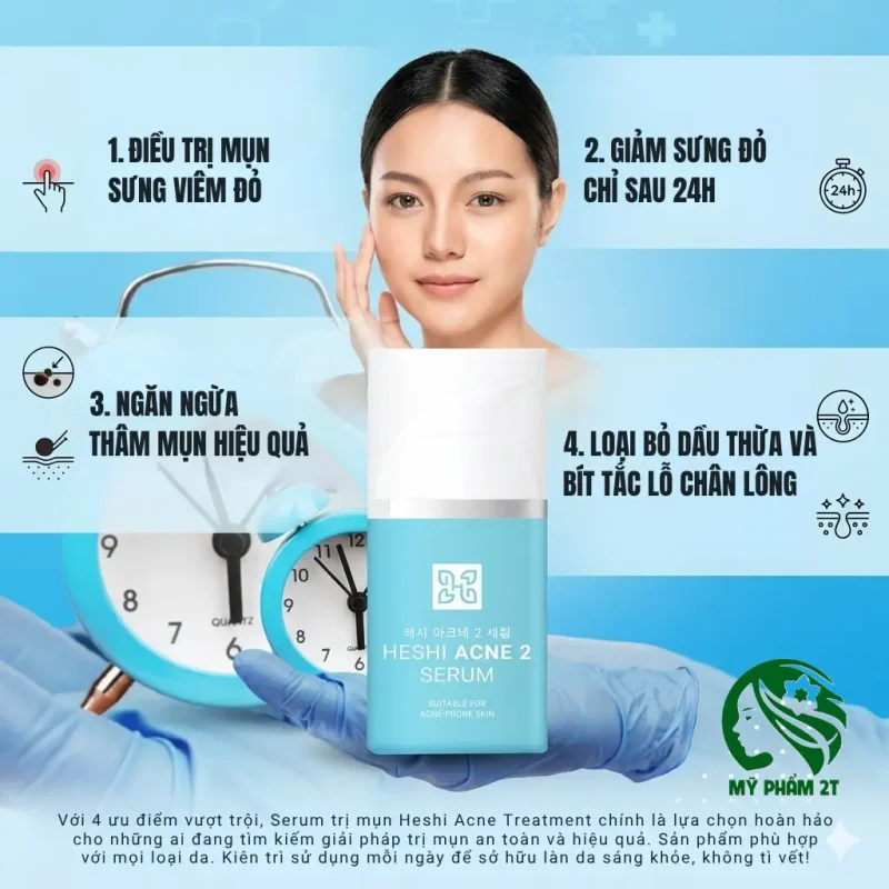 Công dụng Serum mụn Heshi Acne