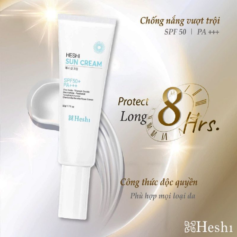 Kem Chống Nắng Heshi Sun Cream Bảo Vệ Tối Ưu Đến 8H