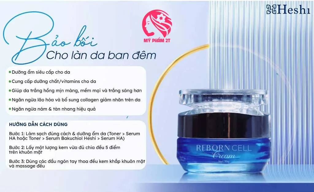 Kem Dưỡng Da Ban Đêm Reborn Cell Heshi