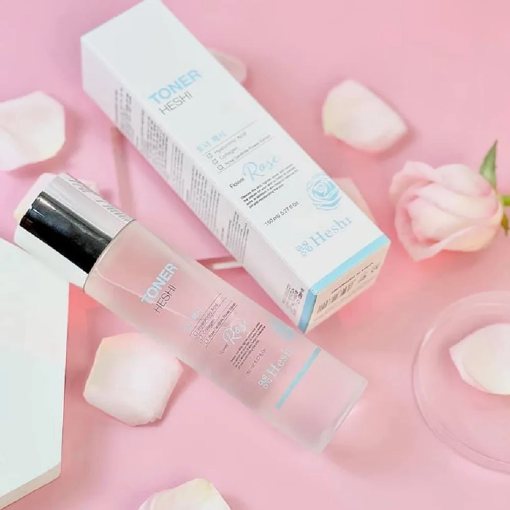 Toner Heshi Flower Rose Chính Hãng  Nước Hoa Hồng Dưỡng Ẩm