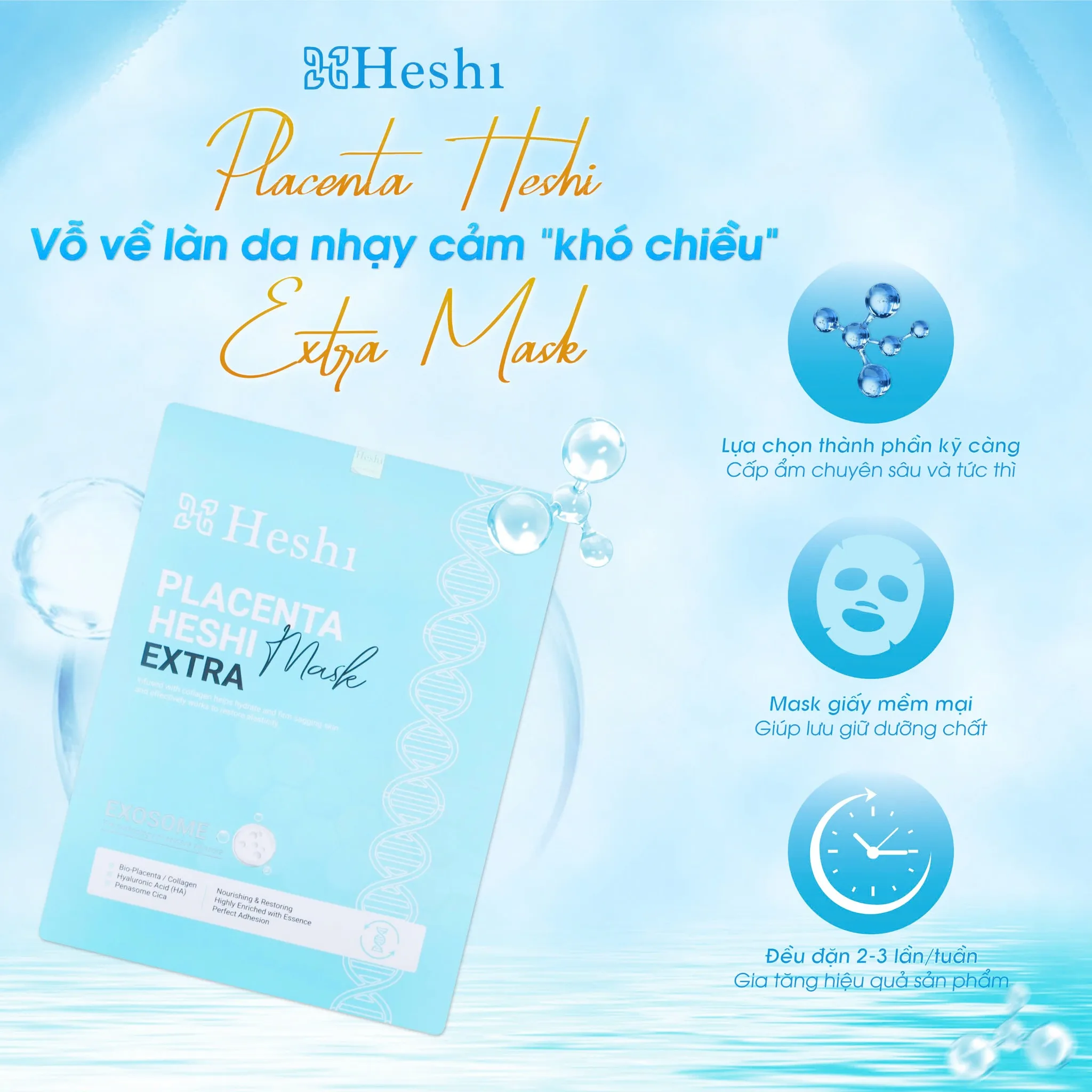 Mặt Nạ Heshi Cấp Ẩm Phục Hồi