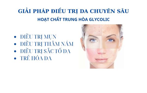Điều trị da chuyên sâu bằng hoạt chất trung hòa Glycolic Acid