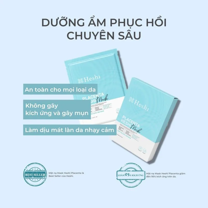 Mặt Nạ Placenta Dưỡng Ẩm, Phục Hồi Sâu