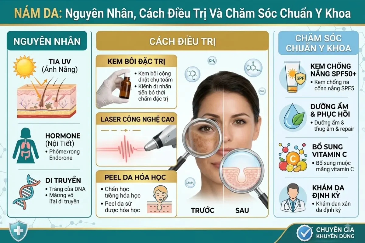 Nguyên Nhân, Cách Điều Trị Và Chăm Sóc Nám Da Chuẩn Y Khoa