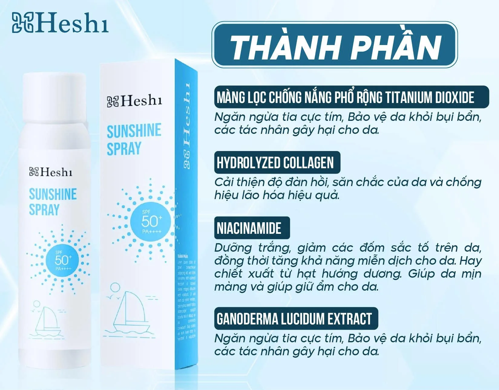 Thành Phần Xịt Chống Nắng Sunshine Spray