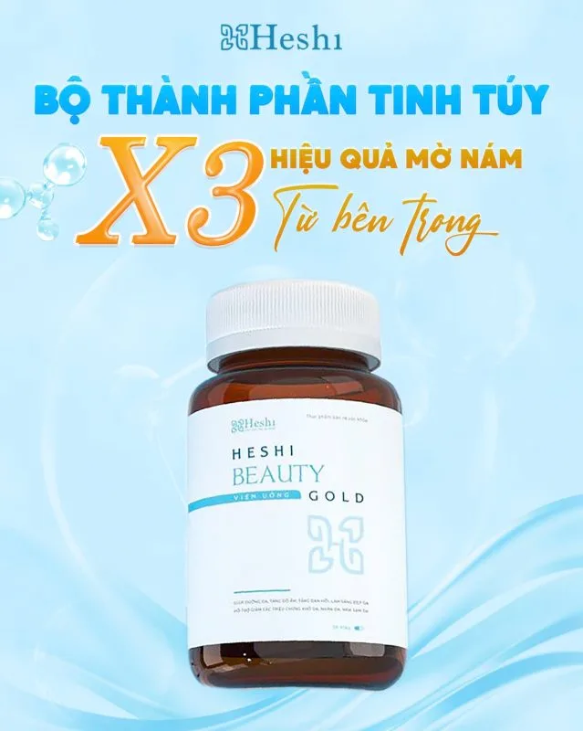 Viên Uống Trắng Da Mờ Nám Heshi Beauty Gold