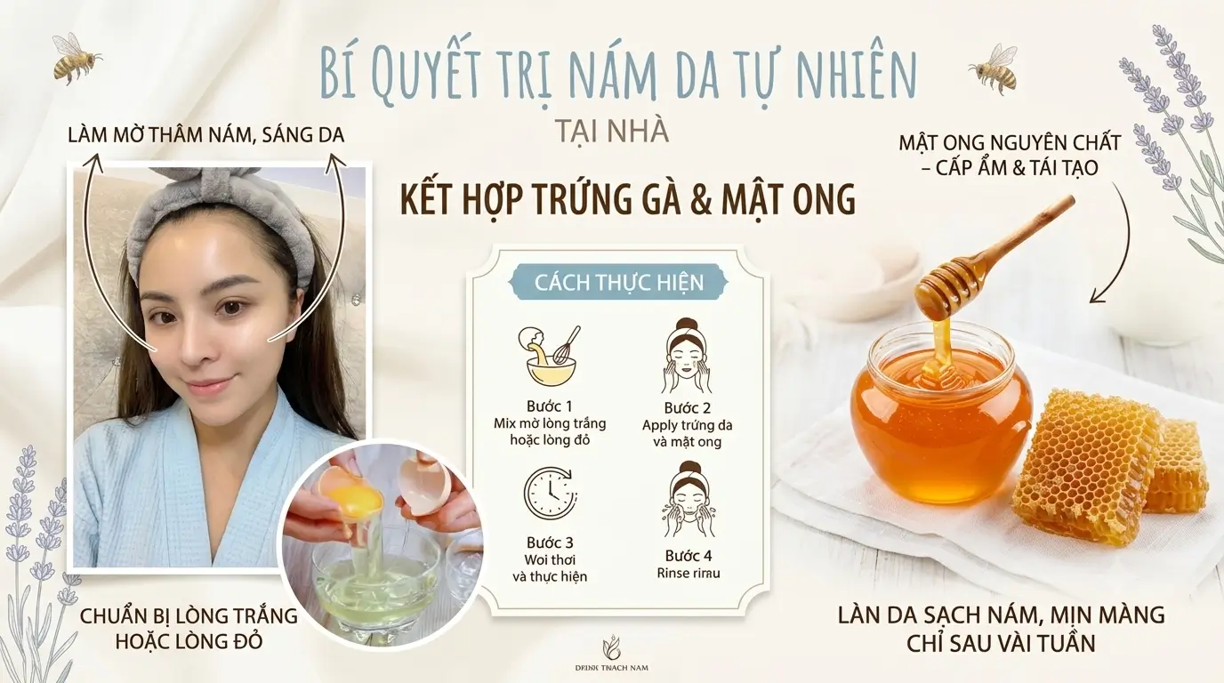 Trị Nám Bằng Thiên Nhiên: Phương Pháp An Toàn Và Hiệu Quả 2 Bí Quyết Trị Nám Da Tự Nhiên Tại Nhà Bằng Trứng Gà Và Mật Ong – Làm Mờ Thâm Nám Sáng Da