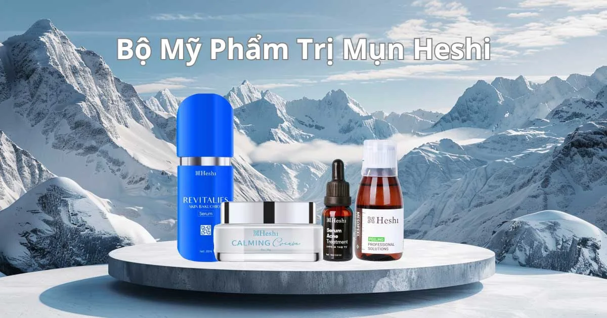 Mỹ Phẩm Chuyên Dùng Cho Spa Dược Mỹ Phẩm Heshi &Amp; Dr Cell Uy Tín 3 Bộ 4 Sản Phẩm Điều Trị Mụn Thâm, Lỗ Chân Lông To Hiệu Quả