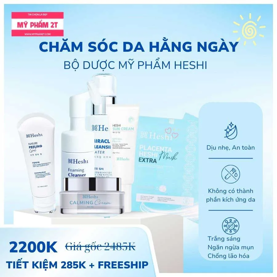 Bộ Dược Mỹ Phẩm Heshi Chăm Sóc Da Hằng Ngày