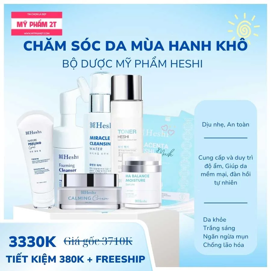 Bộ Dược Mỹ Phẩm Heshi Chăm Sóc Da Mùa Hanh Khô