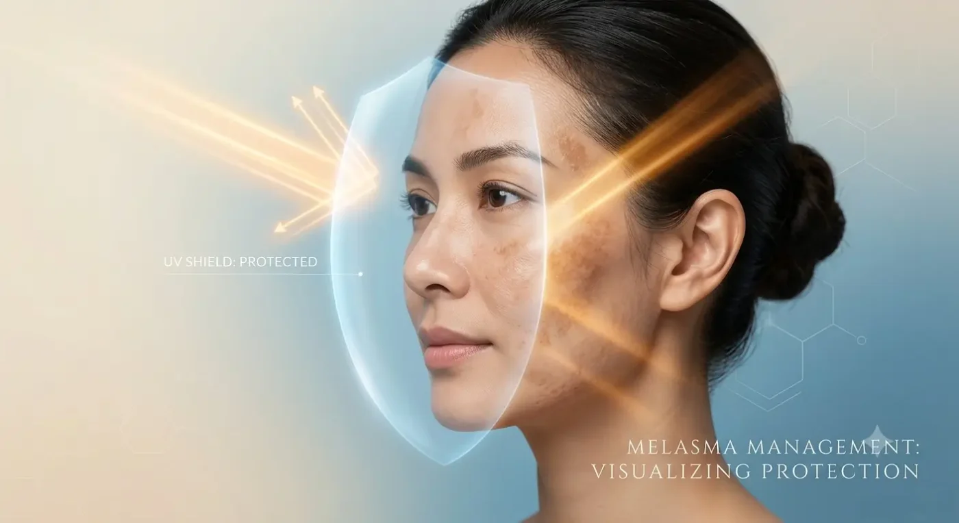 Chống Nắng Cho Da Nám Tránh Tình Trạng Nám Nặng Hơn 2 Hình Ảnh Minh Họa Lá Chắn Uv Bảo Vệ Da Nám Khỏi Tia Nắng Mặt Trời