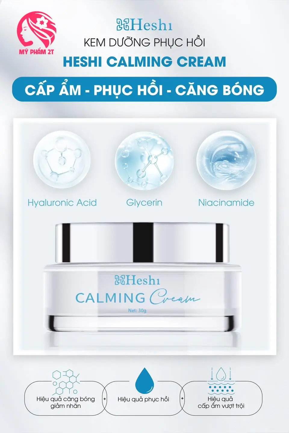 Kem Calming Lựa Chọn Tốt Nhất Cho Làn Da Nhạy Cảm 3 Kem Dưỡng Phục Hồi Ban Đêm Heshi Calming Cream
