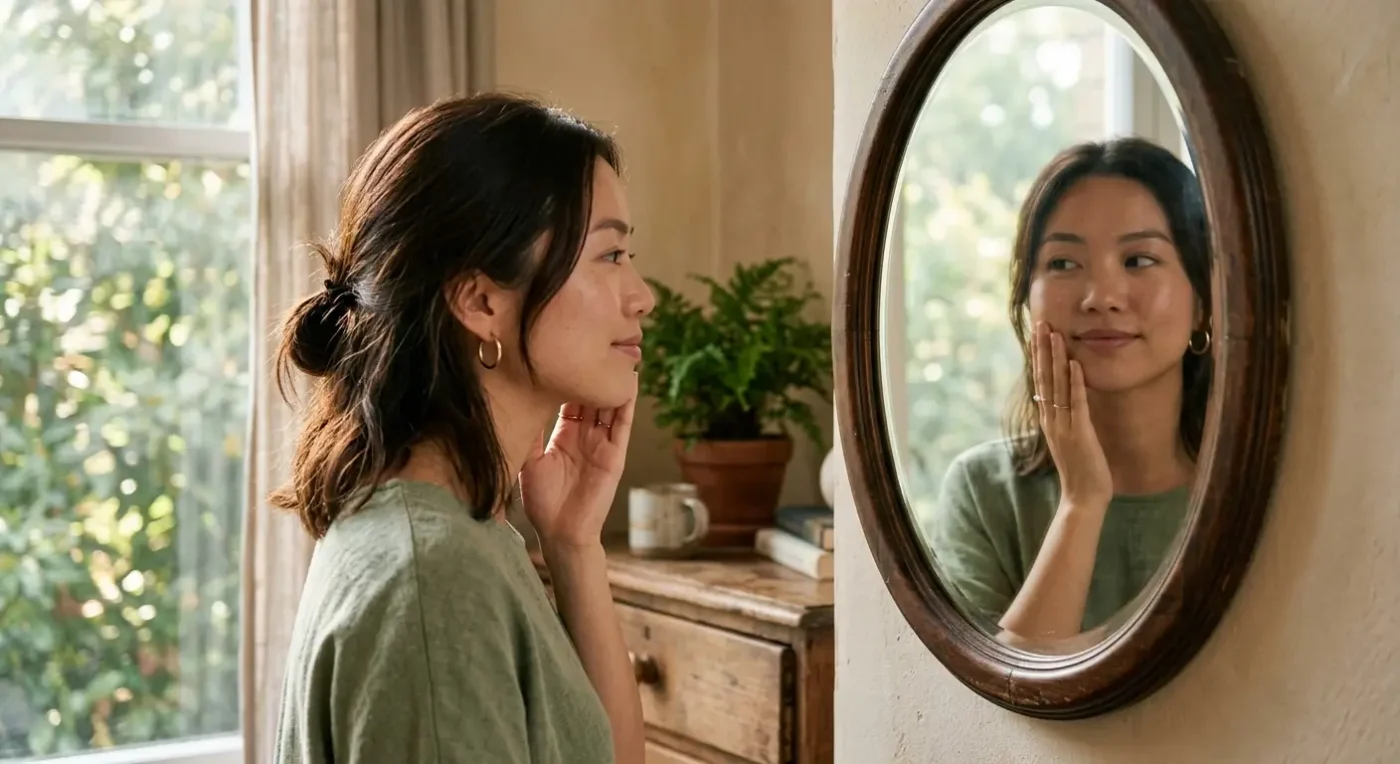 Nám Da Là Gì? Nguyên Nhân Và Phân Loại Chi Tiết 3 Người Phụ Nữ Soi Gương Kiểm Tra Tình Trạng Nám Da Trên Mặt