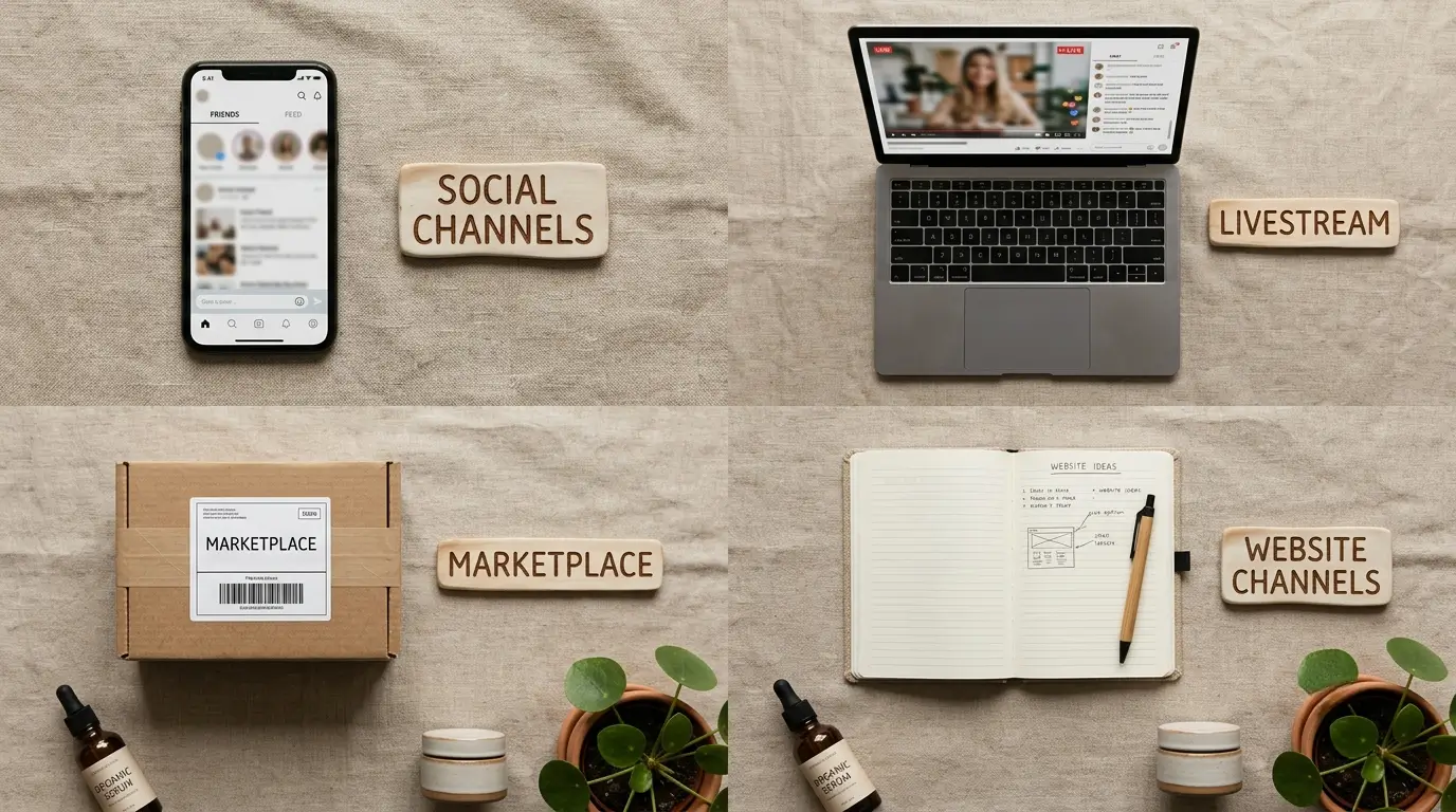 Kinh Doanh Mỹ Phẩm Online Cho Người Mới: Lộ Trình Bền Vững 5 So Sánh Kênh Bán Mỹ Phẩm Online: Facebook, Tiktok Livestream, Sàn Tmđt Và Website