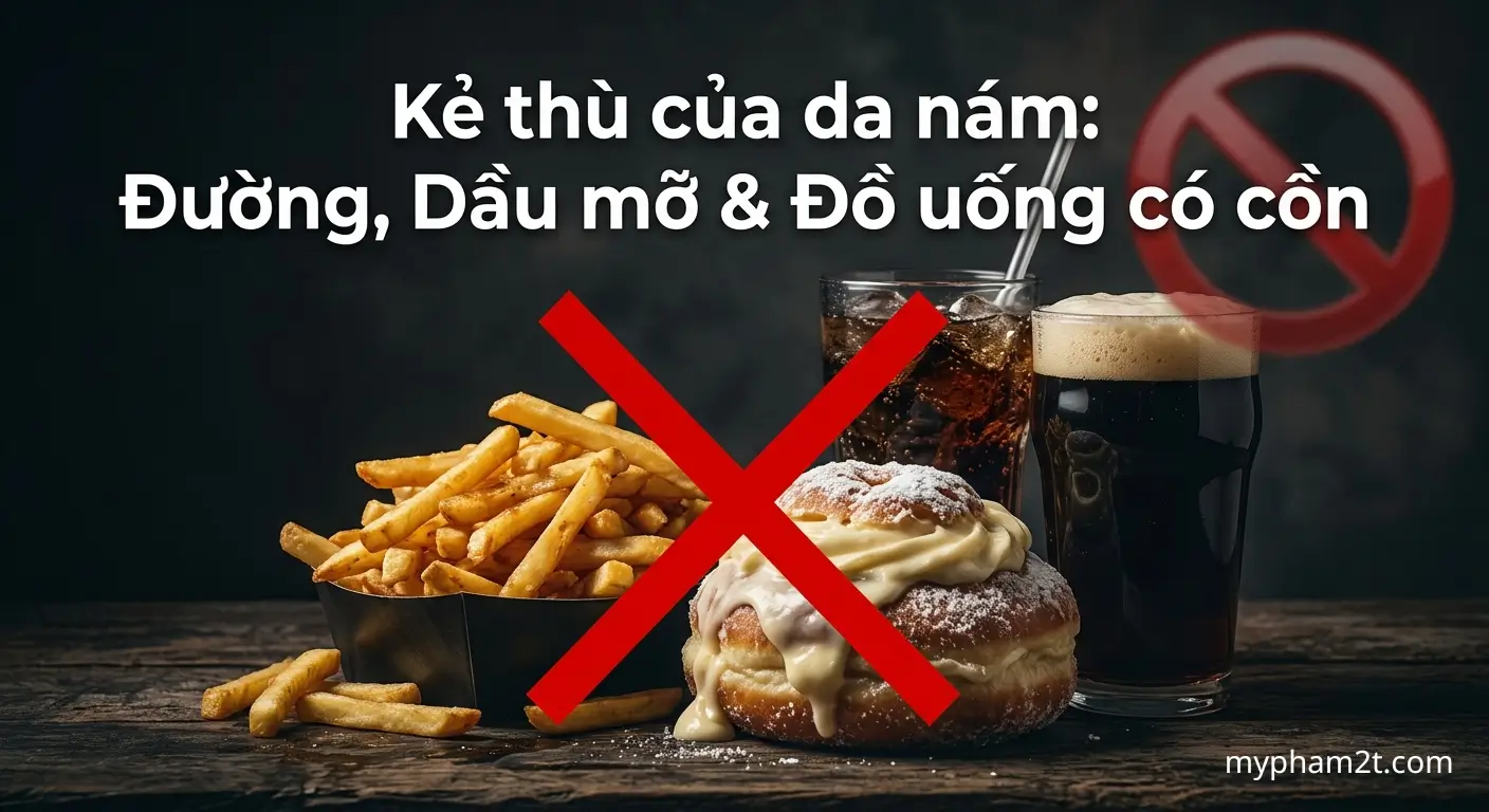 Thực Phẩm Cần Tránh Khi Bị Nám Da: Đường, Dầu Mỡ Và Đồ Uống Có Cồn