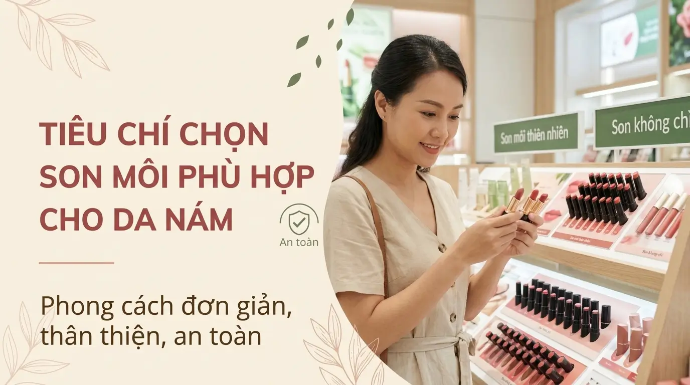 Son Môi Cho Da Nám: Cách Chọn Son Không Chì Và An Toàn 3 Tiêu Chí Chọn Son Môi Phù Hợp Cho Da Nám – An Toàn Và Lành Tính