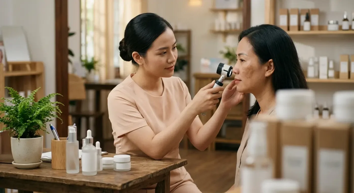 Tư Vấn Skincare Da Nám Cho Da Nhạy Cảm Bằng Soi Da