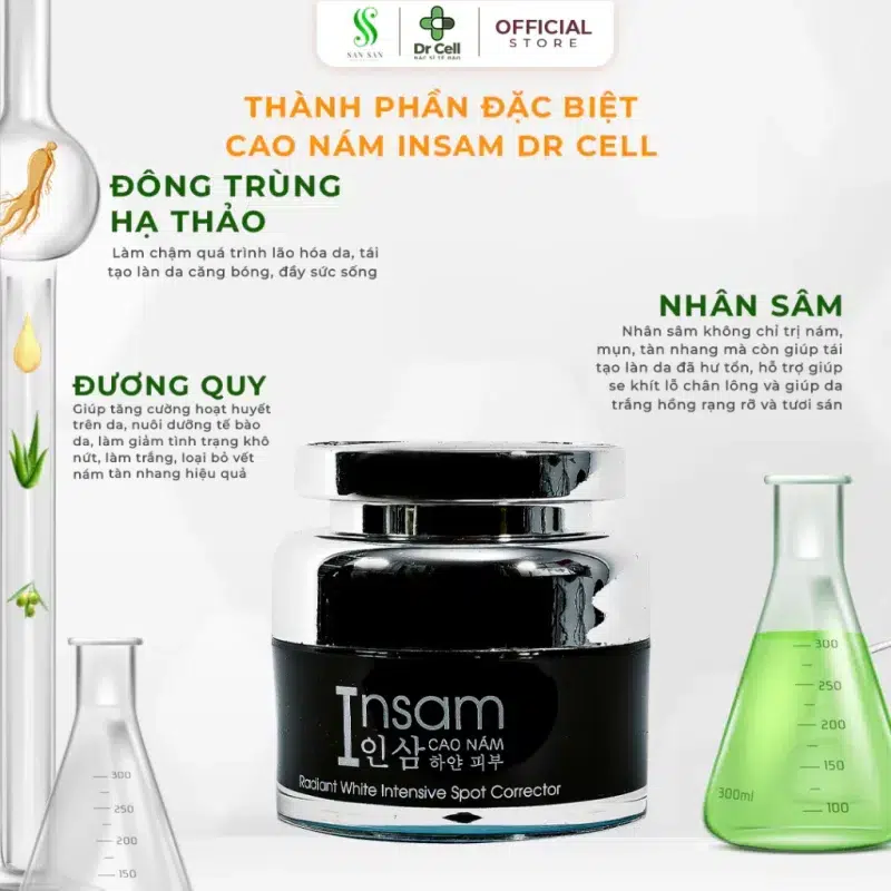 Cao nám Insam chứa các thành phần tự nhiên không phải kem trộn