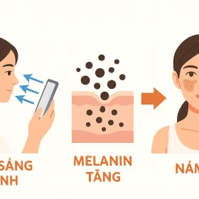 Ánh Sáng Xanh Và Nám Da