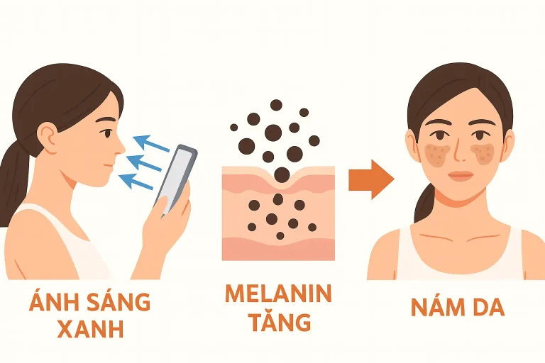 Ánh Sáng Xanh Và Nám Da – Mối Nguy Bị Bỏ Qua Hàng Ngày