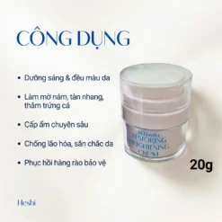 Công Dụng Kem Dưỡng Sáng Da Heshi Restoring Brightening Cream 20G  Dưỡng Sáng, Mờ Nám, Cấp Ẩm