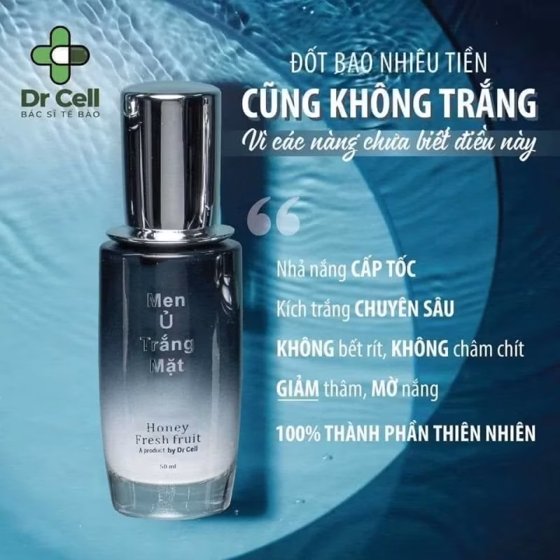 Ủ trắng mặt tại nhà với Men Ủ Mặt Dr Cell