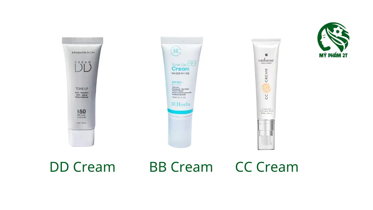 So sánh BB cream, CC cream và DD cream
