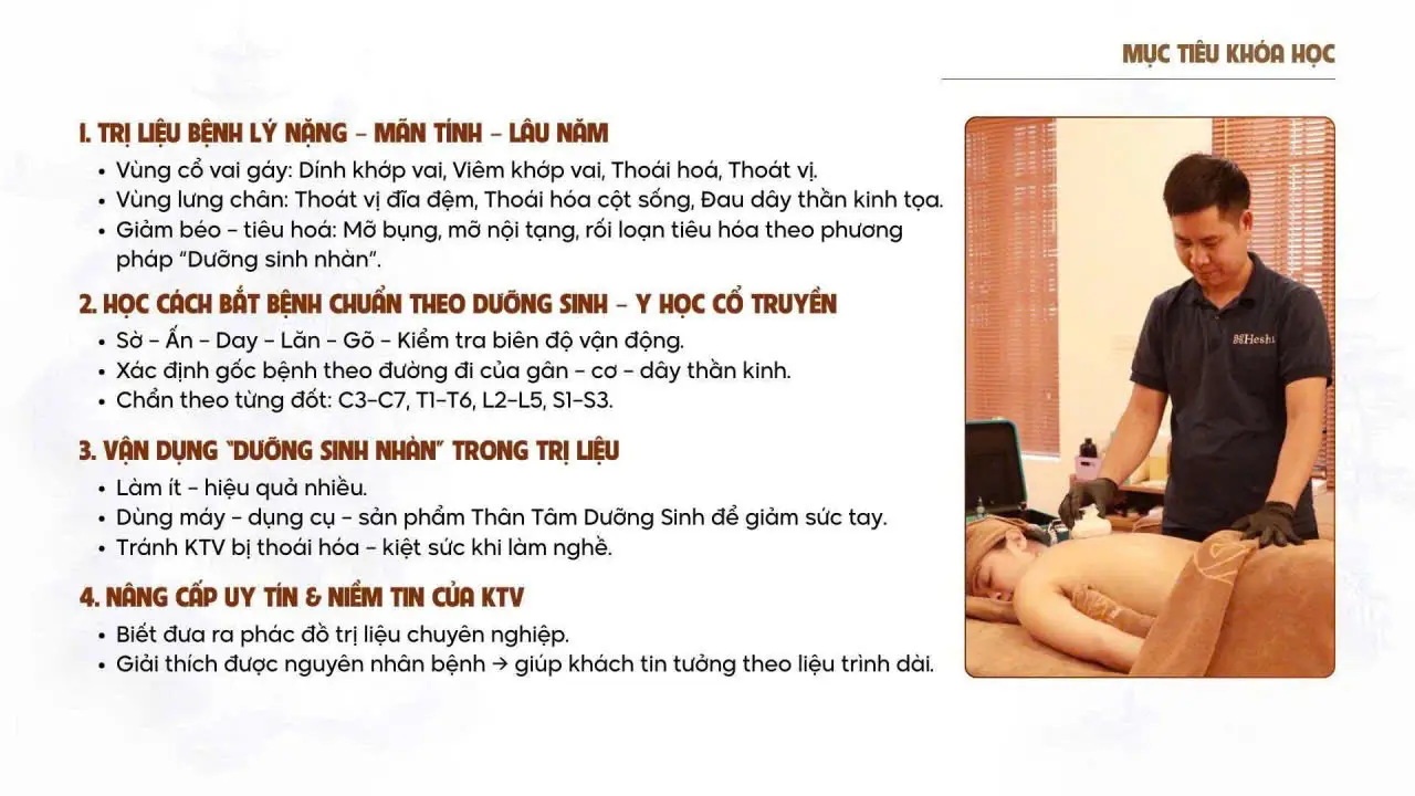Đào Tạo Và Chuyển Giao Dịch Vụ Thân Tâm Dưỡng Sinh Heshi Cho Spa