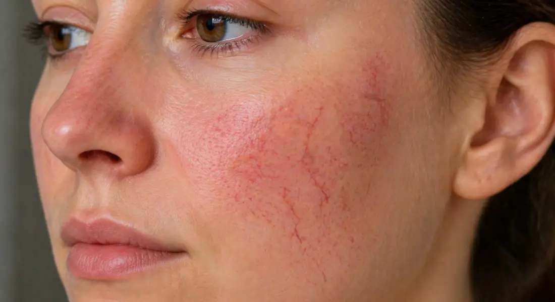 Da Mỏng Lộ Mao Mạch Do Nhiễm Corticoid  Nguyên Nhân Khiến Da Càng Điều Trị Càng Nhạy Cảm