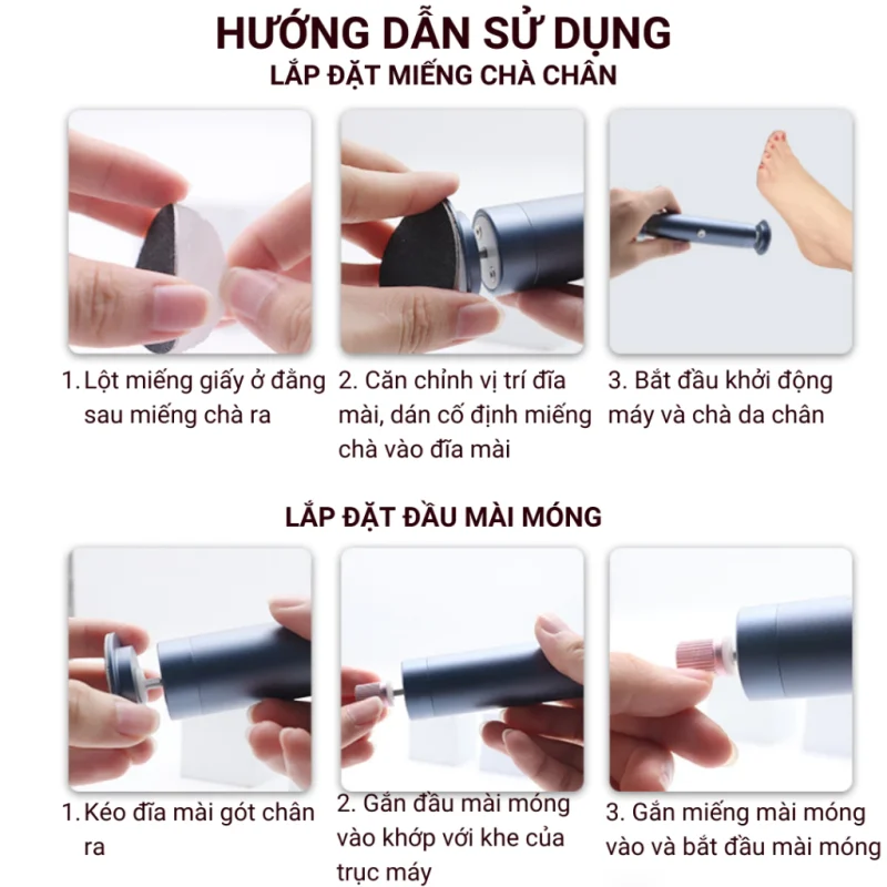 Hướng dẫn sử dụng máy chà gót chân tốt nhất hiện nay ELEVEN FG-02