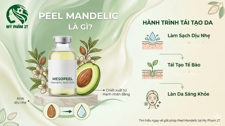 Peel Mandelic Là Gì? Công Dụng, Quy Trình Peel Mandelic Chuẩn Spa