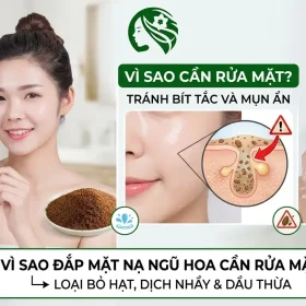 Vì sao đắp mặt nạ ngũ hoa xong cần rửa mặt
