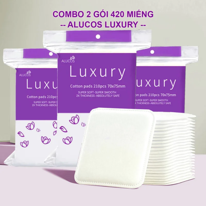 Top 5 Bông Tẩy Trang Tốt Nhất Bán Chạy Trên Shopee 12 Combo 2 Gói Bông Tẩy Trang Tốt Nhất Alucos Luxury